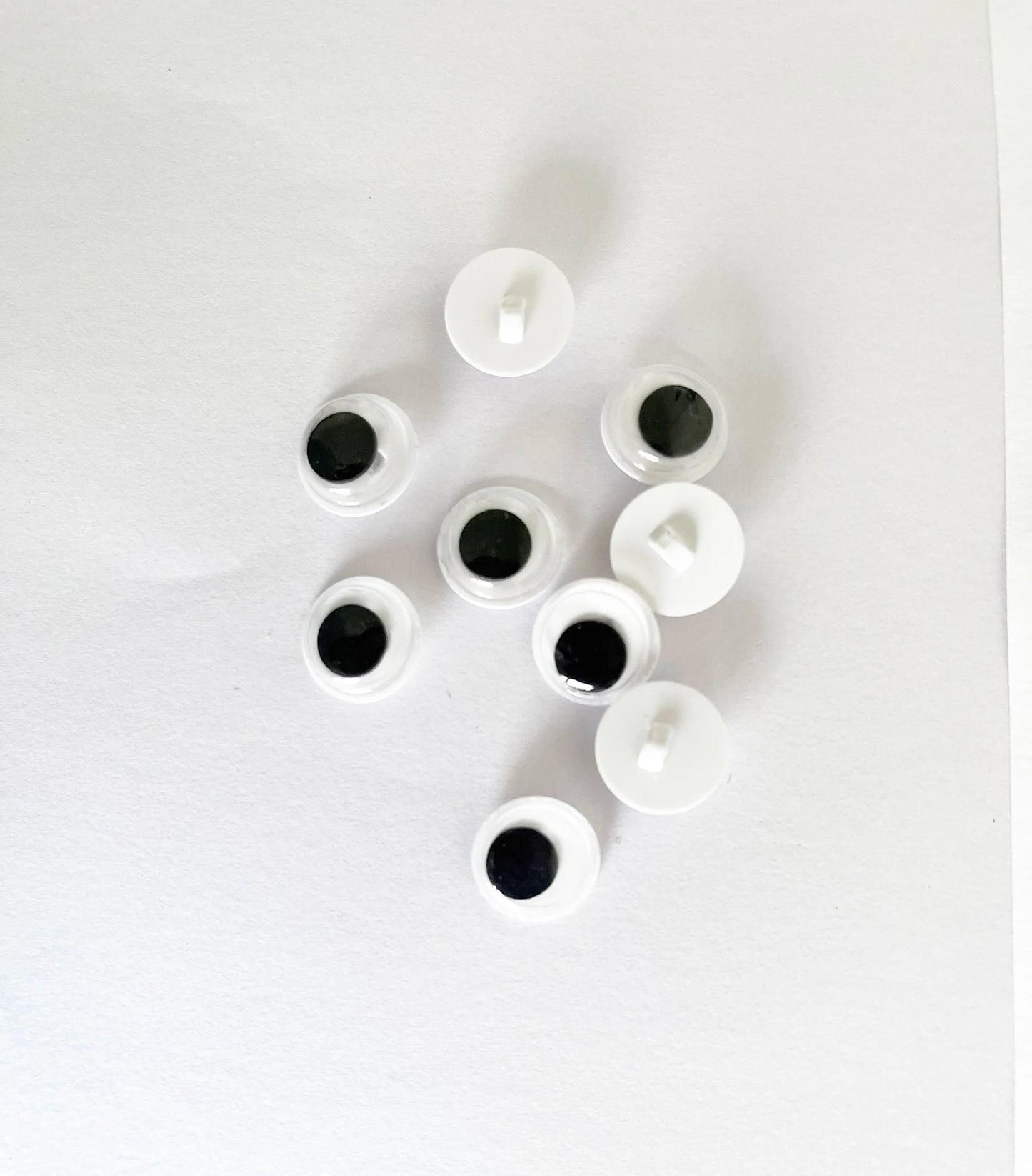 100PCs Size 8mm-10mm-12mm-15mm-18mm-15mm Plastic Wiggle Sewing Eyes for DIY amigurumi plush stuffed doll toy making - 6 sizes option