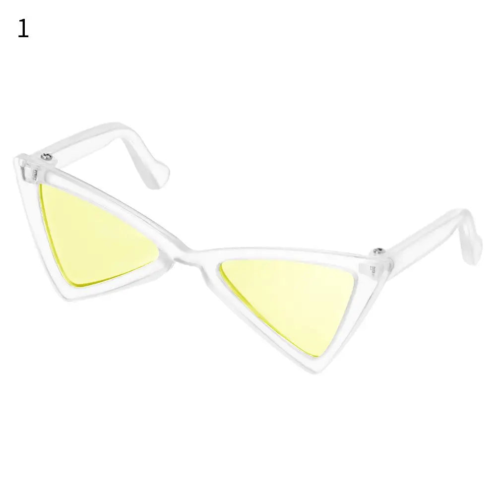 1 PC 8.5cm - Doll retro miniature triangle Eye Glasses with 9 colours option #DIY doll toy making craft
