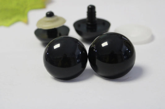 1 Pair Size 28mm 30mm 40mm 50mm Big Size Black Safety Eyes with washer #DIY Amigurumi Plush Stuffed making