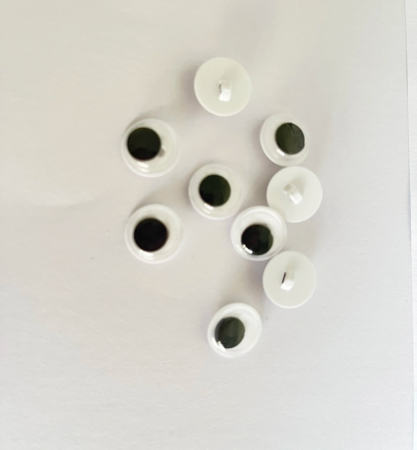 100PCs Size 8mm-10mm-12mm-15mm-18mm-15mm Plastic Wiggle Sewing Eyes for DIY amigurumi plush stuffed doll toy making - 6 sizes option