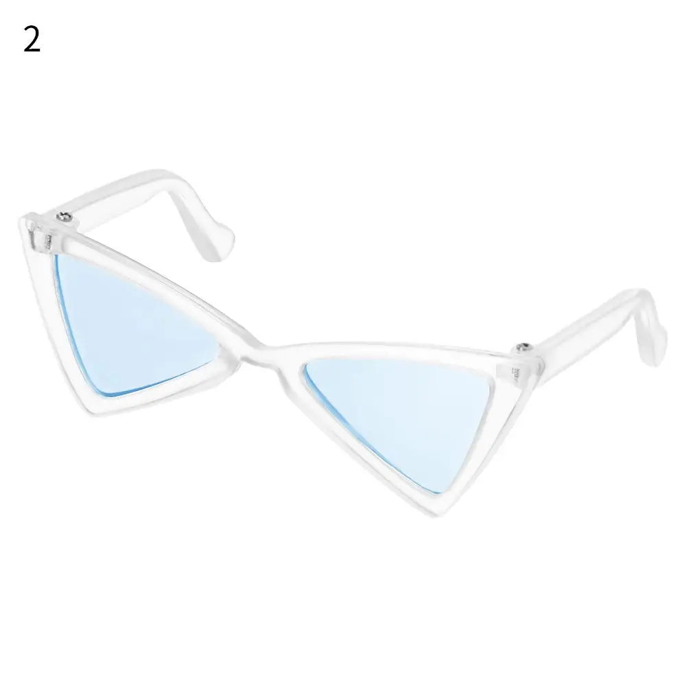 1 PC 8.5cm - Doll retro miniature triangle Eye Glasses with 9 colours option #DIY doll toy making craft
