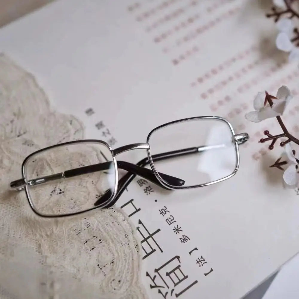 1 PC 8.5cm - Doll Fashion Rectangle Metal Frame EyeGlasses #DIY Plush Doll BJD Blyth American Girls Doll--3 color options