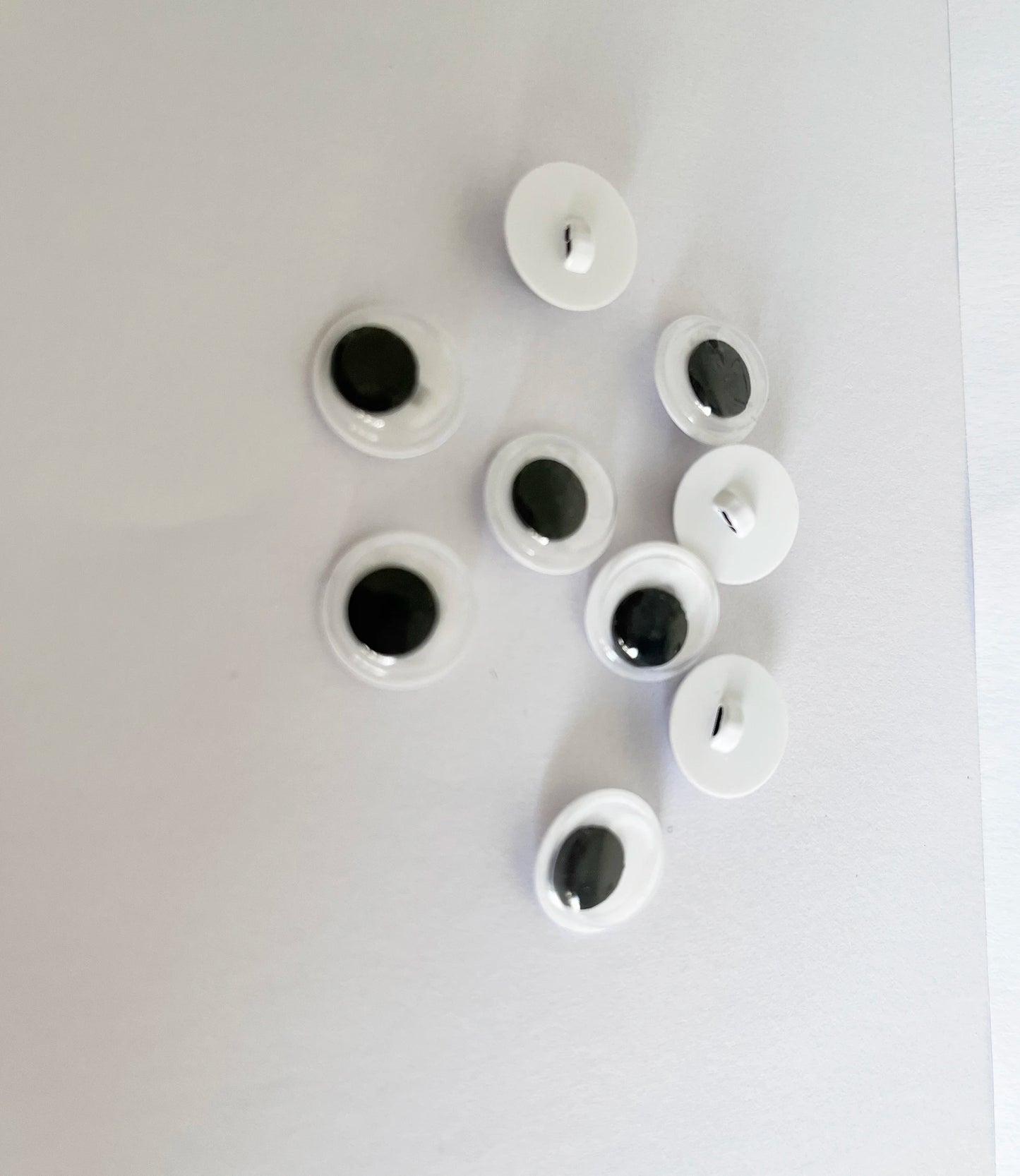 100PCs Size 8mm-10mm-12mm-15mm-18mm-15mm Plastic Wiggle Sewing Eyes for DIY amigurumi plush stuffed doll toy making - 6 sizes option