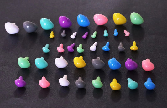 1 box Triangular Safety Noses with Washers in Assorted Colour DIY amigurumi plush stuffed
