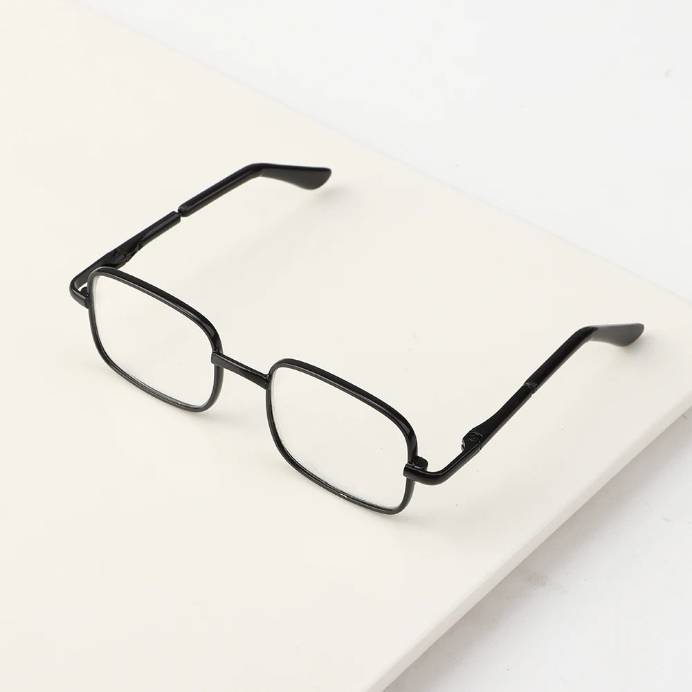 1 PC 8.5cm - Doll Fashion Rectangle Metal Frame EyeGlasses #DIY Plush Doll BJD Blyth American Girls Doll--3 color options