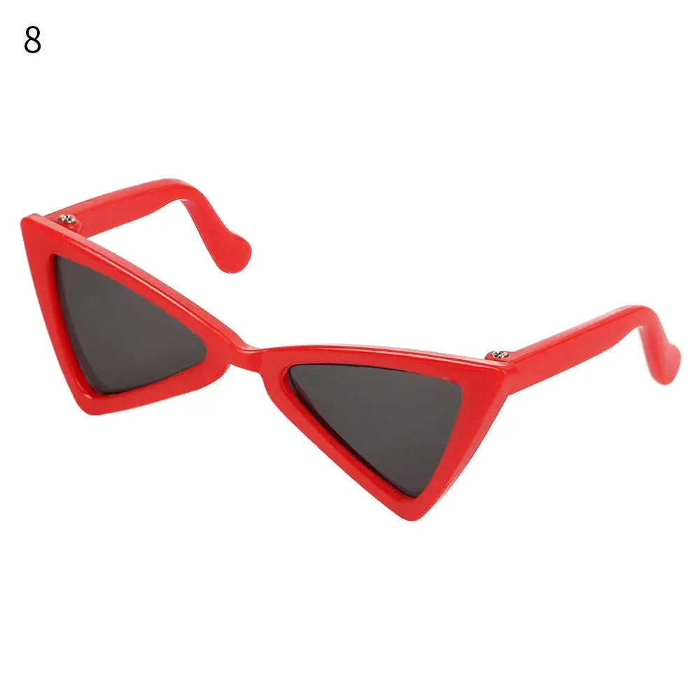 1 PC 8.5cm - Doll retro miniature triangle Eye Glasses with 9 colours option #DIY doll toy making craft