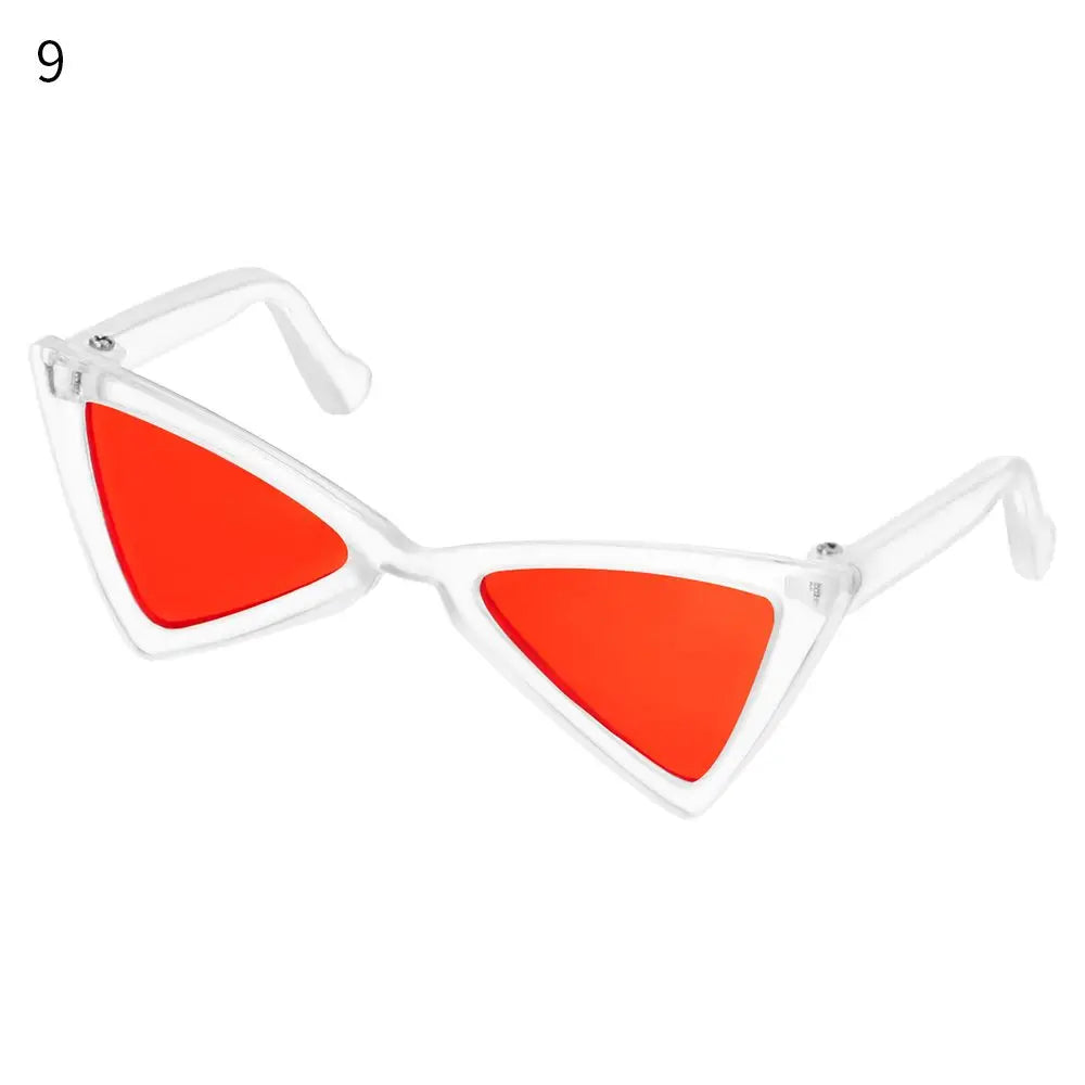 1 PC 8.5cm - Doll retro miniature triangle Eye Glasses with 9 colours option #DIY doll toy making craft