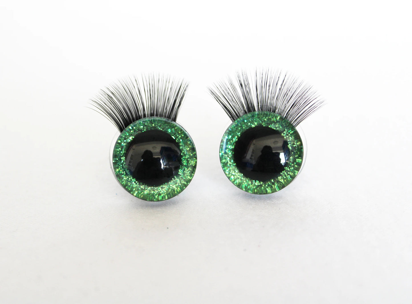 10Pairs Size 20mm-25mm-30mm Glitter Colour Safety Eyes with Black Eyelashes and Washers #DIY amigurumi plush stuffed doll toy making - colour option selection