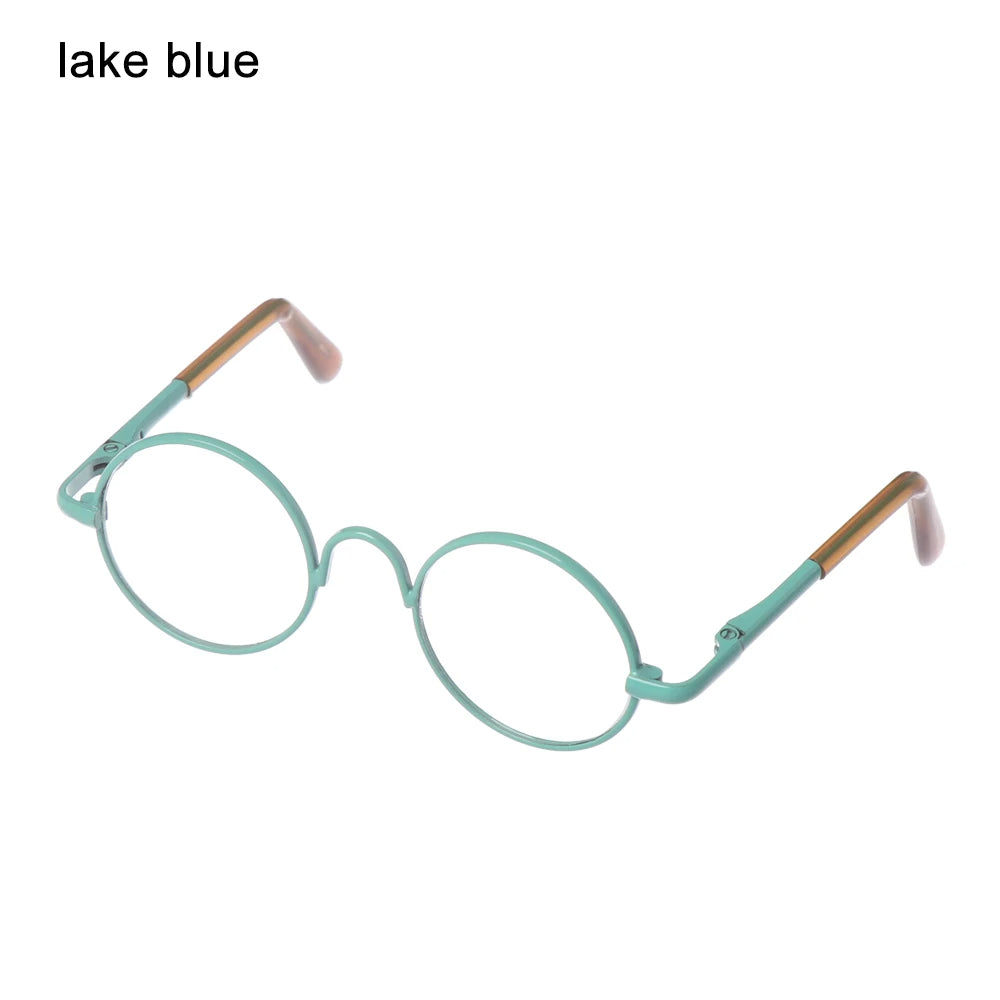 1 PC - 18inch Fashion Doll Eye Glasses Round-Shaped Colourful Glasses #Toy Crochet DIY Doll Craft Making #Blyth Doll - Size: 8cm