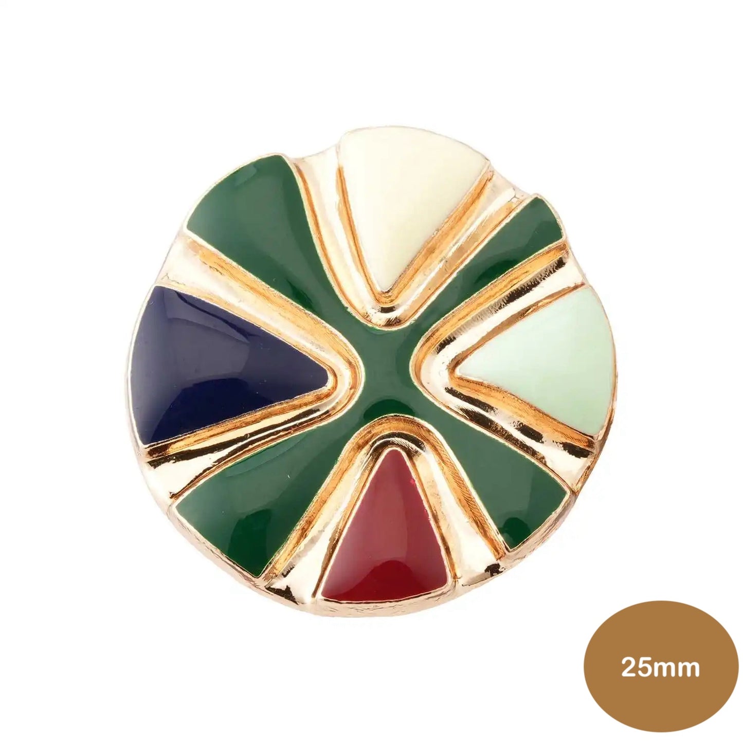 5PCs 25mm Round Colourful Metal Shank Style Button #DIY overcoat clothing needlework blazer jacket coat cardigan buttons