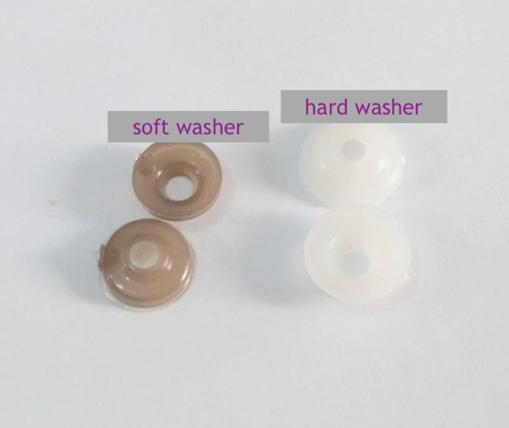 1 Pair Size 40mm 50mm 60mm Big Size Clear Doll Toy Round Safety Eyes with washer #DIY amigurumi plush doll toy making (1 Pair)
