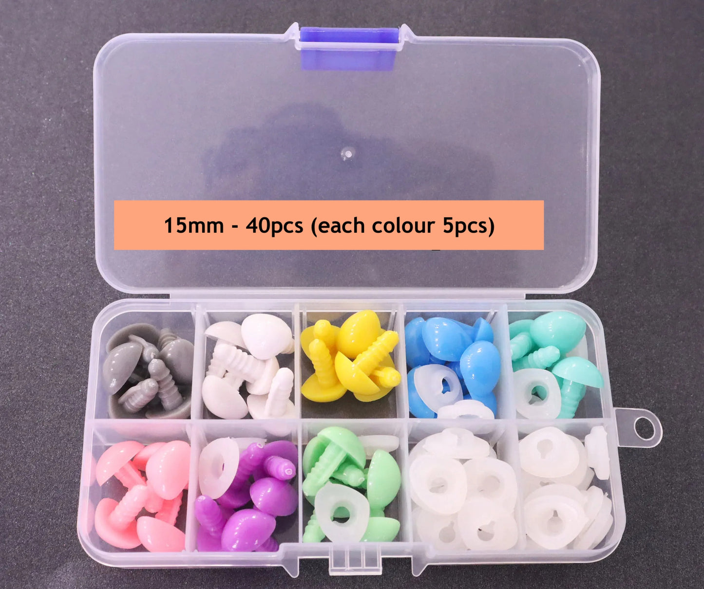 1 box Triangular Safety Noses with Washers in Assorted Colour DIY amigurumi plush stuffed
