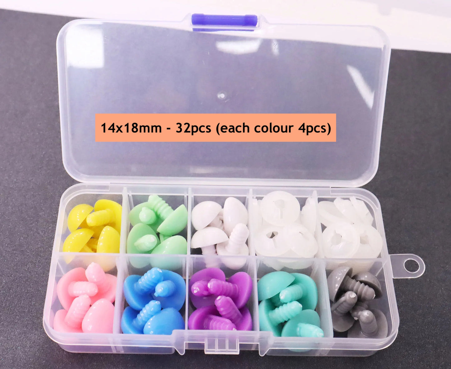 1 box Triangular Safety Noses with Washers in Assorted Colour DIY amigurumi plush stuffed