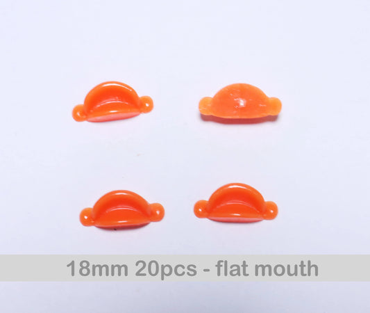 20PCs 18mm 25mm 30mm 38mm 41mm 42mm 45mm Duck Beak Orange Safety Mouth with Washer and Flat Type Beak for DIY Plush Stuffed Amigurumi making
