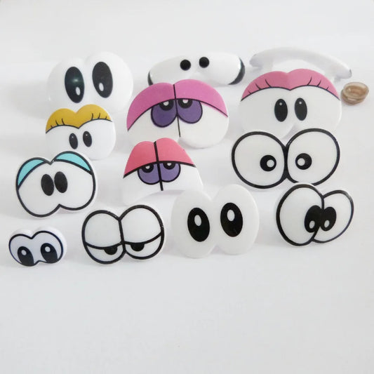 30PCs Cartoon Style Plastic Toy Safety Eyes with washer #DIY doll toy animal craft #plush knitted crochet doll toy making