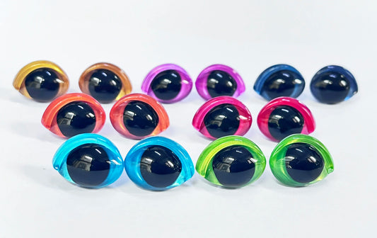 16x21mm Colourful Oval Shape Safety Eyes Painted Eye with washers for plush amigurumi, 40PCs