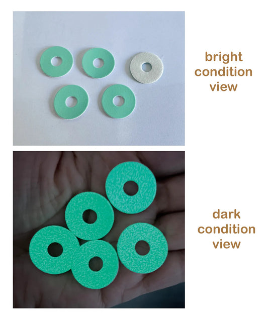 100PCs 8mm-60mm Glitter Colours Glow in the Dark Disc only #suitable for 3D and non 3D safety eyes #DIY amigurumi plush stuffed toy making