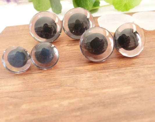 20PCs Size 9mm 12mm 14mm 16mm 20mm 25mm 30mm 35mm Doll Toy Clear 3D Safety Eyes with Washer #DIY Amigurumi Plush Stuffed Animal making