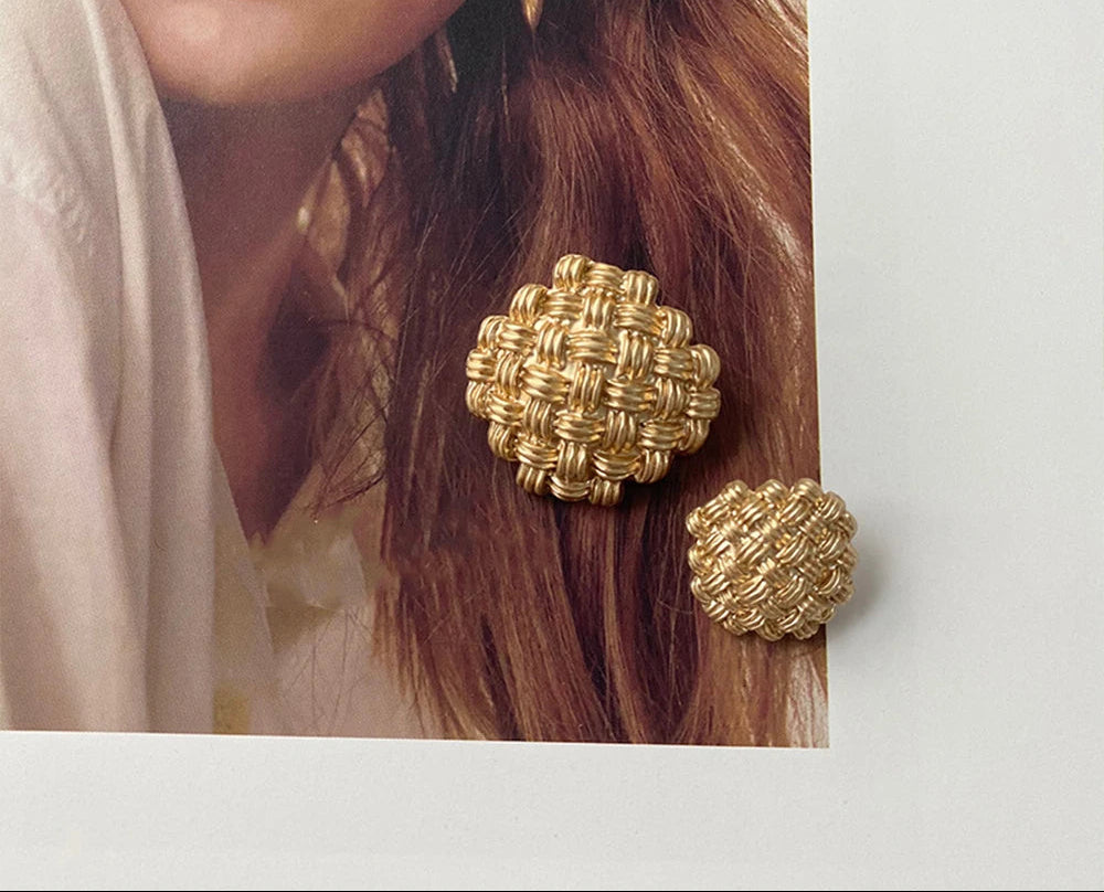 Grid Gold Metal Shank Sewing Button, 20mm-30mm, 10PCs