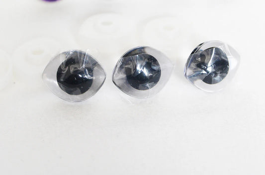 20PCs 20x23mm 23x28mm Oval Clear 3D safety eyes and washer #DIY amigurumi plush stuffed doll toy animal making - 2 sizes option