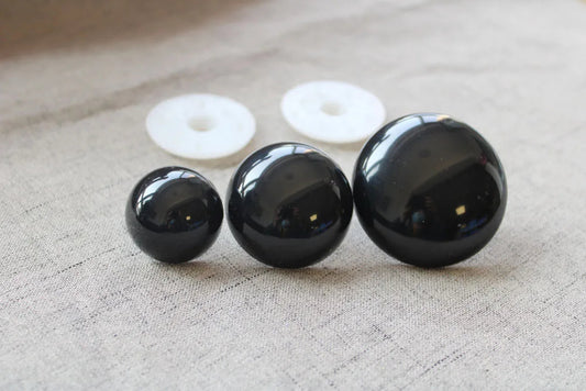 5Pairs Size 28mm 30mm 40mm 50mm Big Size Black Plush Toy Safety Eyes #DIY Amigurumi Knitted Toy Doll Crocheted Stuff Animal Craft Making