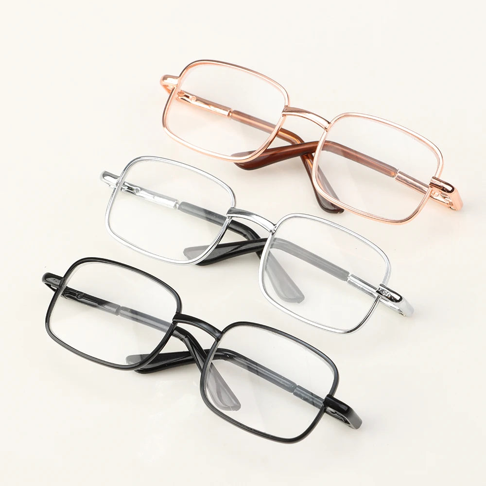 1 PC 8.5cm - Doll Fashion Rectangle Metal Frame EyeGlasses #DIY Plush Doll BJD Blyth American Girls Doll--3 color options