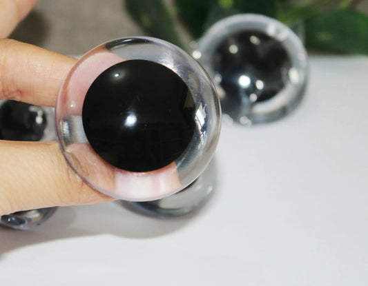 10PCs 30mm/40mm/50mm/60mm Big Size Clear Round Safety Eyes with Washer #Knitted Toy Doll Crochet Plush Stuff Animal Amigurumi Craft - 5 Pairs