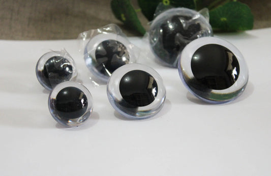 10Pairs Size 30mm 40mm 50mm 60mm Big Size Clear Round Safety Eyes with Washer #Knitted Toy Doll Crochet Plush Stuff Animal Amigurumi making