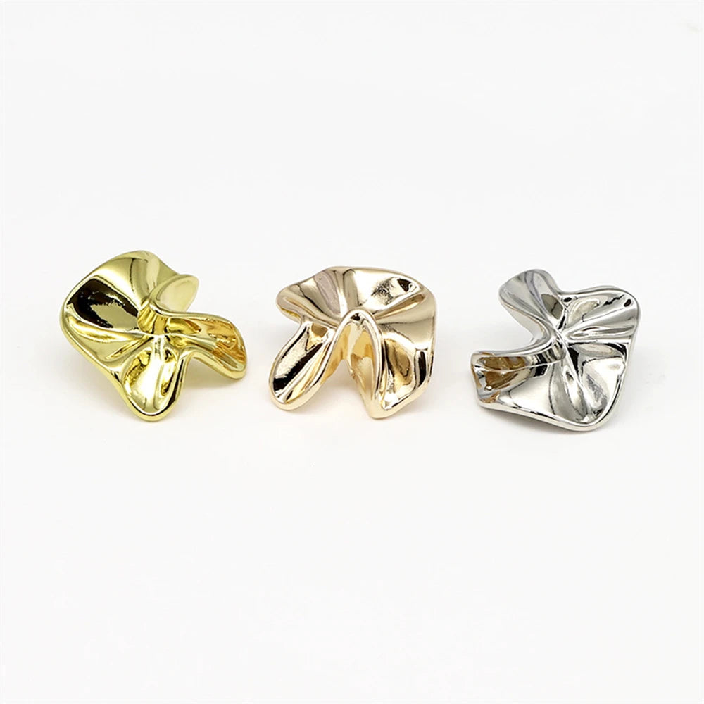 10PCs 17mm/21mm/24mm Metal Shank Style Button in Unique Shape with Colour Gold, Rose Gold or Silver Button