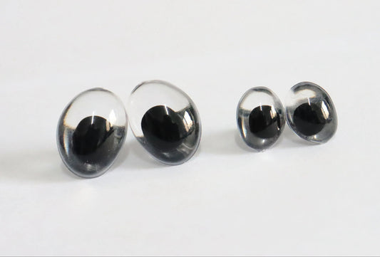 10Pairs Size 9x12mm 13x18mm Oval Shape Clear Safety Eyes with washer #DIY amigurumi plush stuffed making
