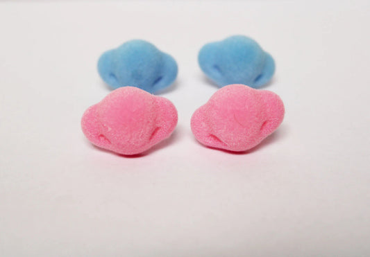 20pcs 18x26mm Flocking Safety Nose with washer, Animal Safety Nose in Blue and Pink colour with back washer #amigurumi plush stuffed making