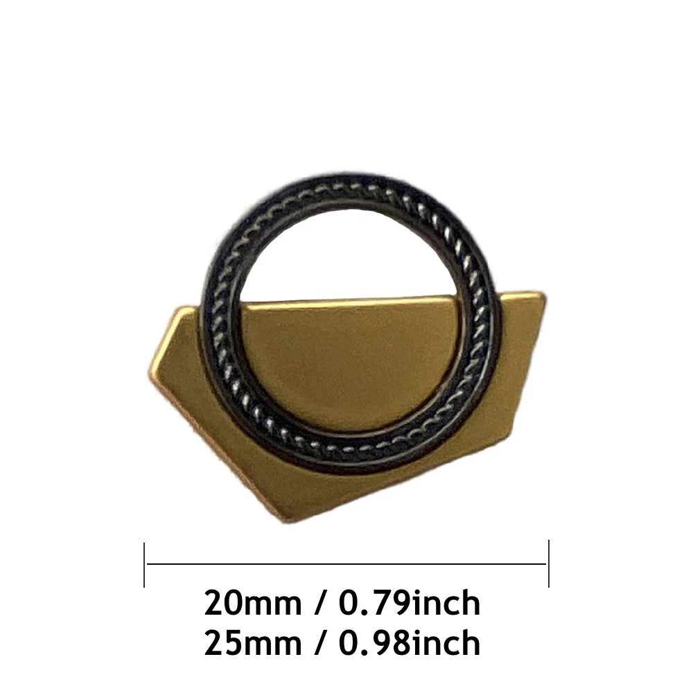 20mm 25mm Hollow Metal Shank Buttons, Gold/Silver - 10PCs