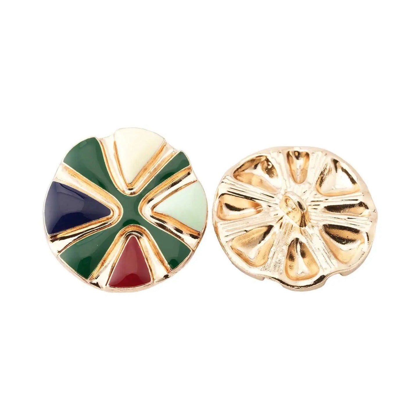 5PCs 25mm Round Colourful Metal Shank Style Button #DIY overcoat clothing needlework blazer jacket coat cardigan buttons