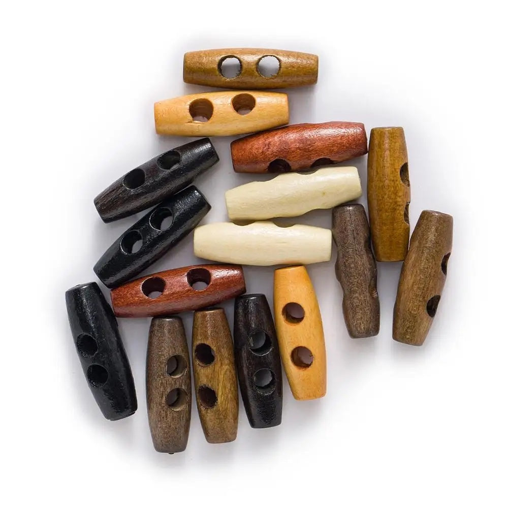 30/35/40/45/50/55/60mm 10pcs Toggle Wood Button