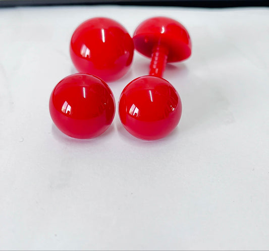 20PCs 24mm 30mm Red Round Safety Nose / Red Safety Eyes with washer #DIY amigurumi plushies stuffed doll animal eyes - 10 Pairs