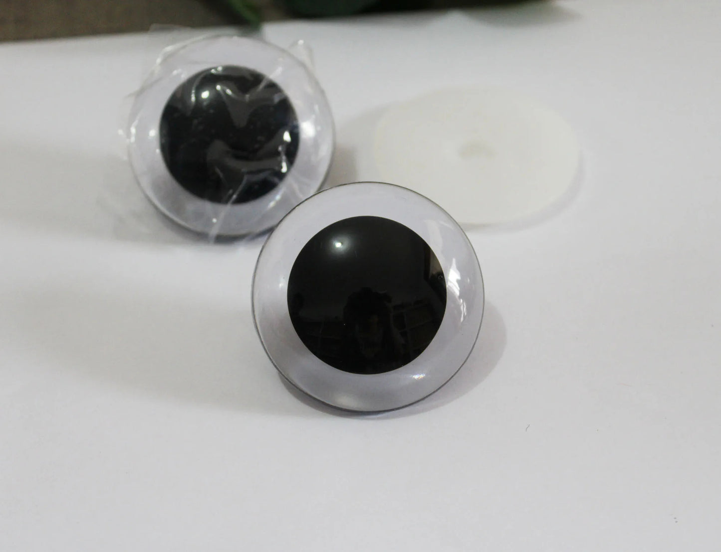 1 Pair Size 40mm 50mm 60mm Big Size Clear Doll Toy Round Safety Eyes with washer #DIY amigurumi plush doll toy making (1 Pair)