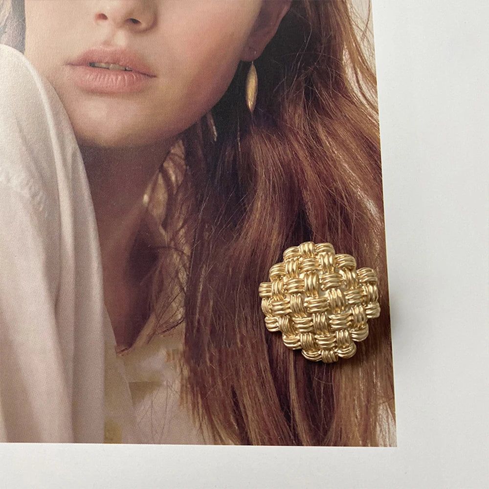 Grid Gold Metal Shank Sewing Button, 20mm-30mm, 10PCs