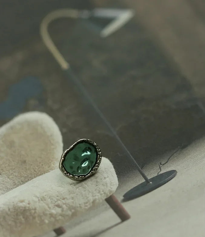 14.5mm 10PCs Irregular Style Metal Shank Sewing Button in Green White Black option