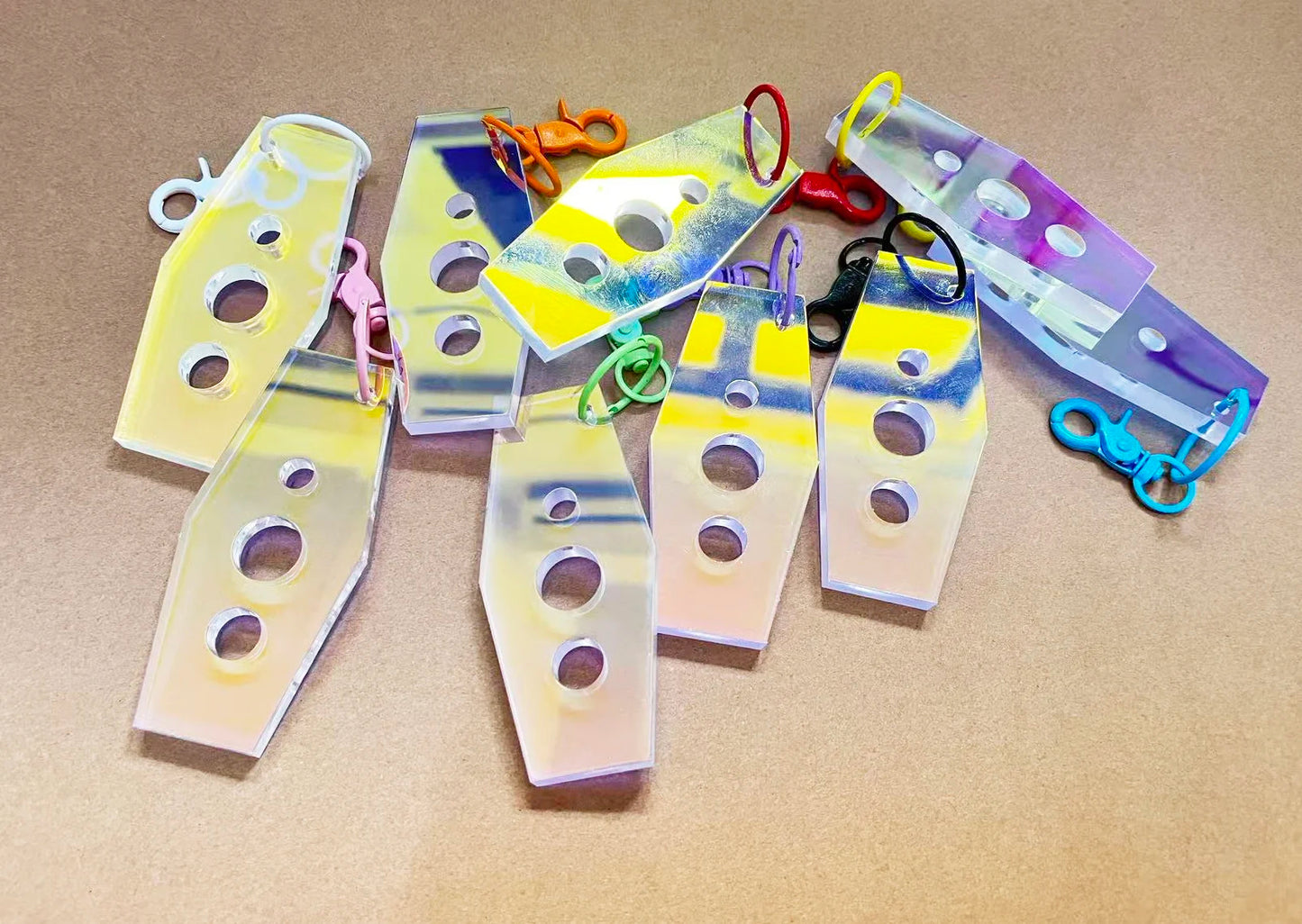 10x4.5cm Safety Eyes and Washer installation plastic tool for DIY doll plush amigurumi making, 5PCs