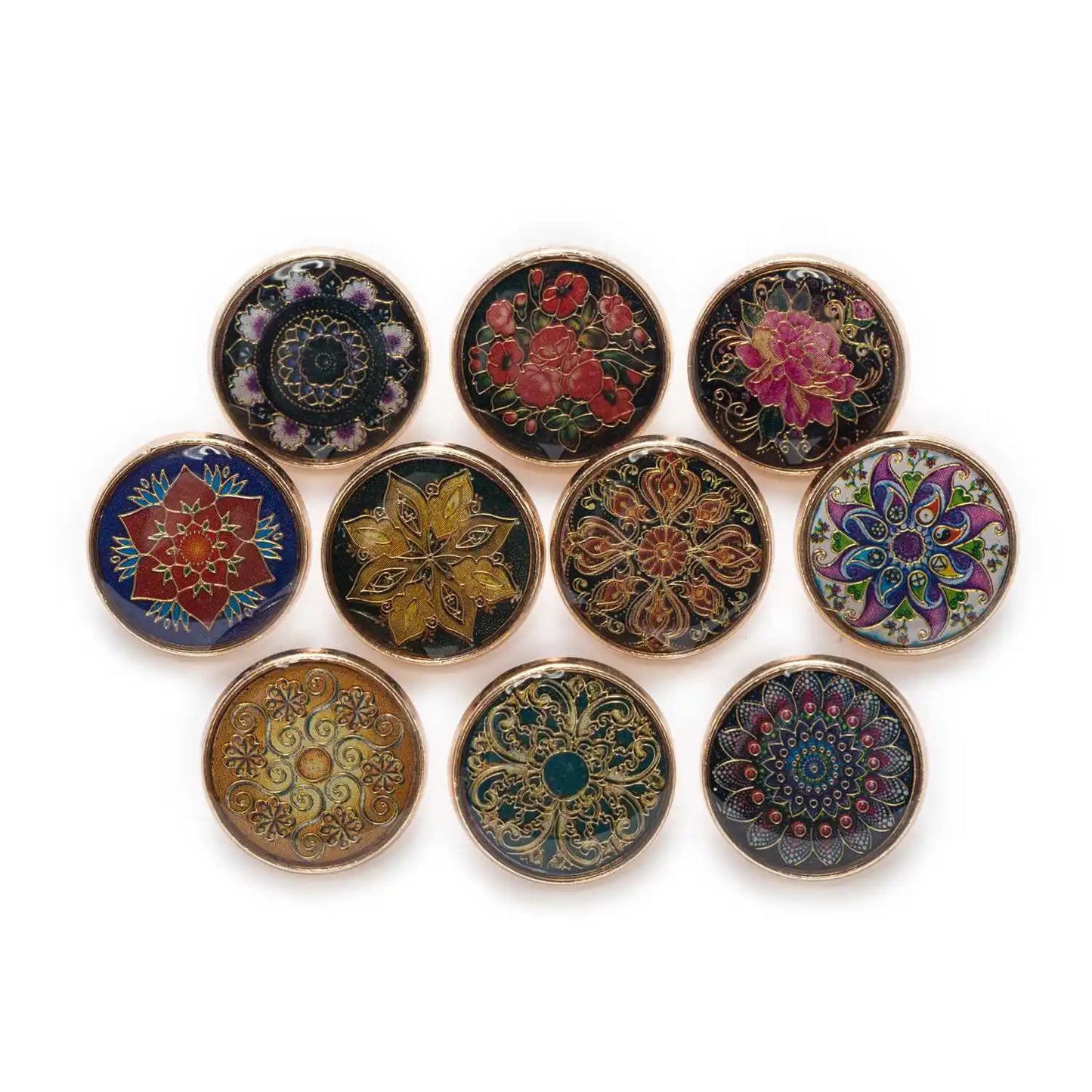 18mm 5PCs Retro Flower Metal Shank Button -DIY sewing/crochet/knitted/scrapbooking/clothing/needlework/suit/jacket