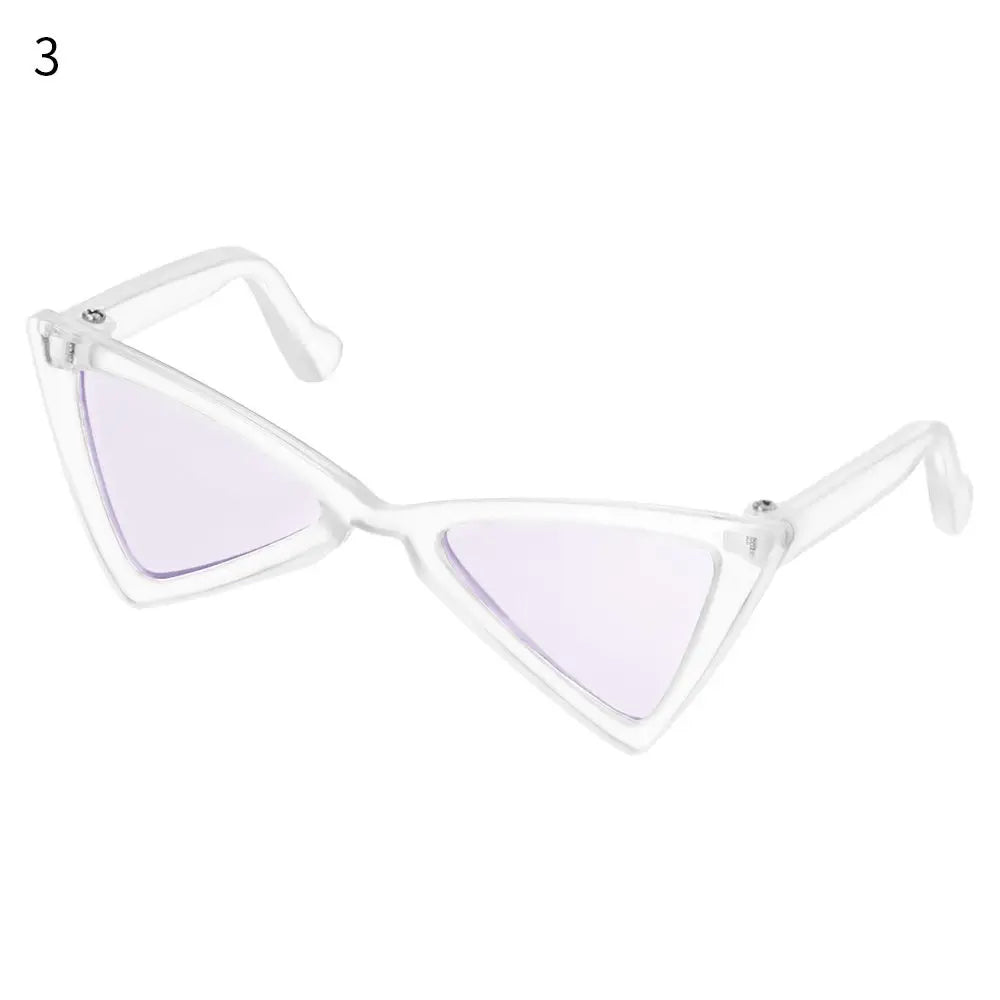 1 PC 8.5cm - Doll retro miniature triangle Eye Glasses with 9 colours option #DIY doll toy making craft