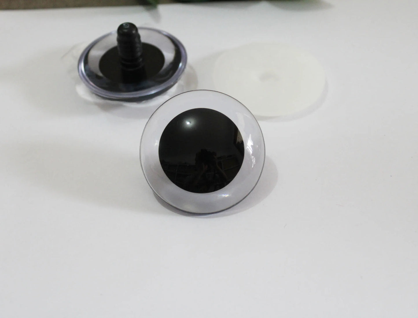 1 Pair Size 40mm 50mm 60mm Big Size Clear Doll Toy Round Safety Eyes with washer #DIY amigurumi plush doll toy making (1 Pair)