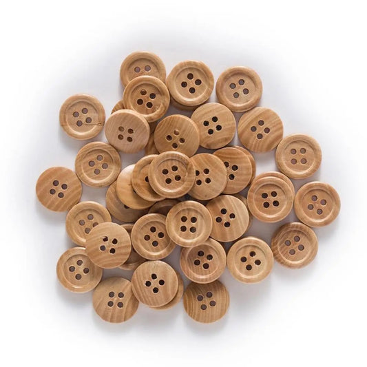10mm 12.5mm 15mm 18mm 20mm 23mm 25mm 10PCs 4-Hole Solid Wooden Round Button #DIY clothing/needlework/crochet/scrapbook button craft