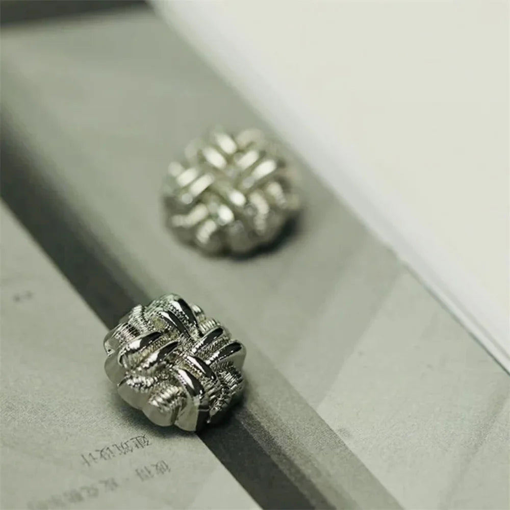 10PCs 18mm 23mm Gold Knots Silver Knots Metal Button in Shank Style