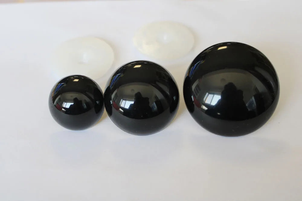 1 Pair Size 28mm 30mm 40mm 50mm Big Size Black Safety Eyes with washer #DIY Amigurumi Plush Stuffed making