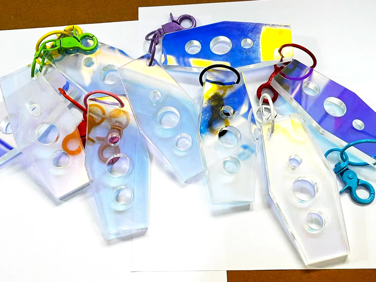 10x4.5cm Safety Eyes and Washer installation plastic tool for DIY doll plush amigurumi making, 5PCs