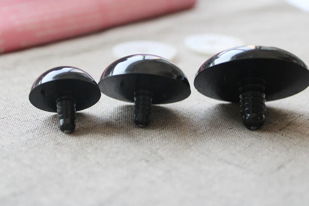 1 Pair Size 28mm 30mm 40mm 50mm Big Size Black Safety Eyes with washer #DIY Amigurumi Plush Stuffed making