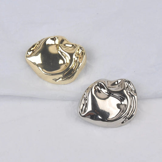 10PCs 12mm 17mm 22mm Stylish Shank Metal Button in Irregular Shaped Gold/Silver Button #DIY sewing jacket overcoat clothing needlework