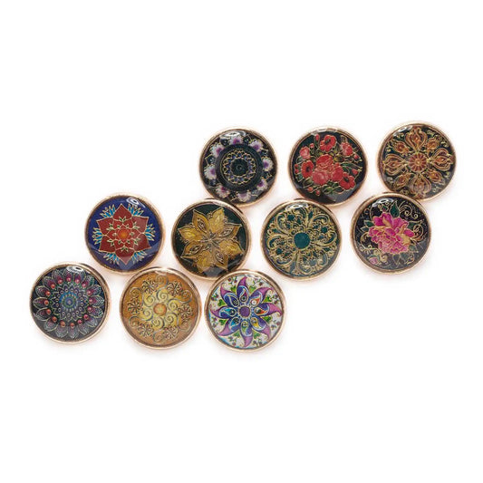 18mm 5PCs Retro Flower Metal Shank Button -DIY sewing/crochet/knitted/scrapbooking/clothing/needlework/suit/jacket