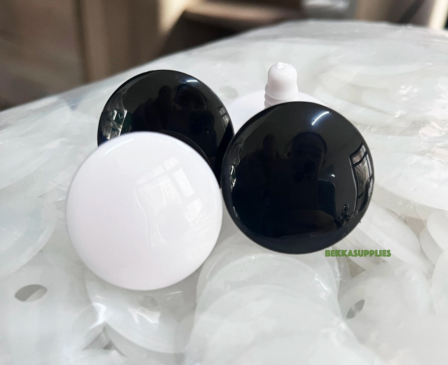 40PCs 4mm-22mm 30mm Flat Type White Safety Eyes Black Safety Eyes with washer #DIY amigurumi plush stuffed making